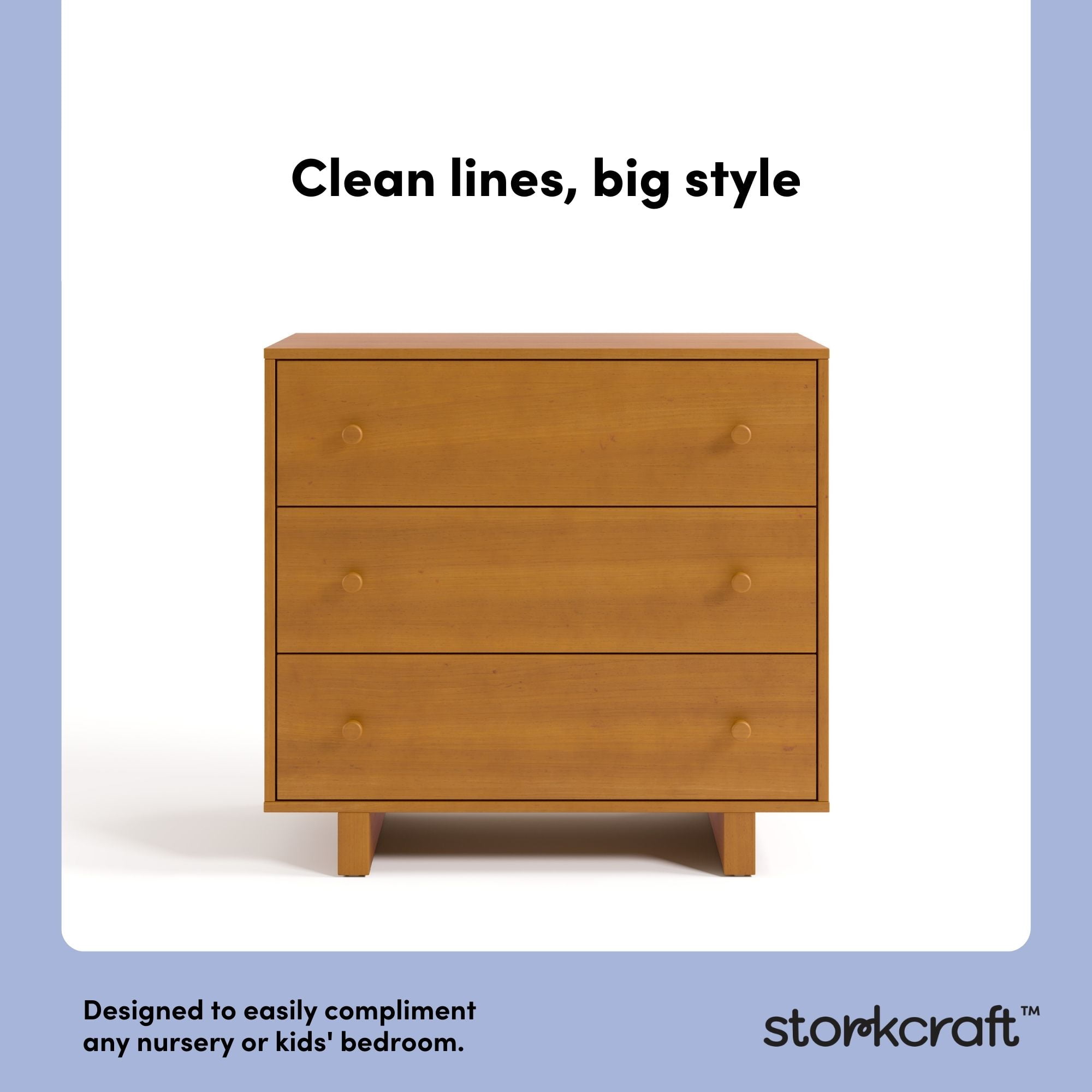 Storkcraft Texas 3 Drawer Chest with Removable Infant Changing Topper, Almond