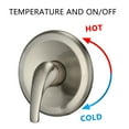 thumbnail image 3 of Shower Head，Shower System with Tub Spout Rain Shower Tub Set, High Pressure Dual 2 in 1 Shower Combo Faucet with Valve,Brushed Nickel, 3 of 4