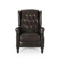 thumbnail image 5 of GDF Studio Elizabeth Contemporary Tufted Wingback Pushback Recliner, Brown and Dark Brown, 5 of 8
