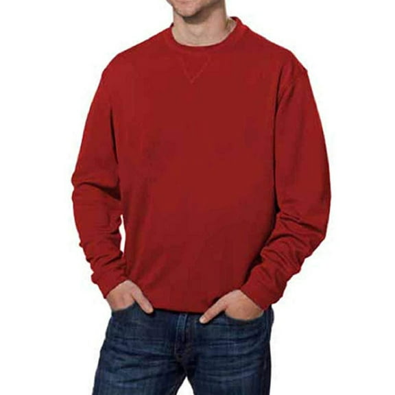 Pebble Beach Mens Performance Crew Neck Golf Pullover - Red(Small)