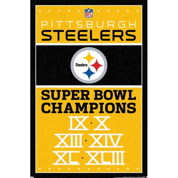 NFL Pittsburgh Steelers - Champions 13 Wall Poster, 22.375" x 34"