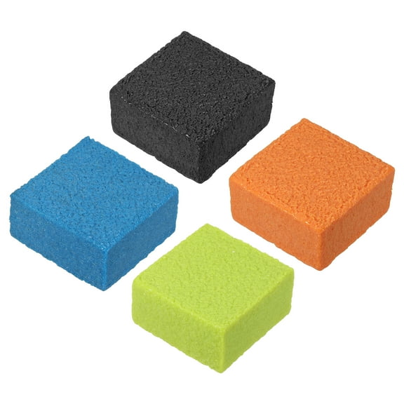 Uxcell 5x5x2.5cm Pickleball Paddle Eraser, Square Rubber Pickleball Racket Dust Remover,Multicolored 4 Set