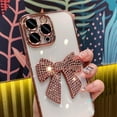 thumbnail image 3 of for iPhone 15 Pro Max Case Bow Glitter Rhinestone Bling Plating Luxury Women Girl Phone Case,Shine Diamond Case for iPhone 15 Pro Max Protective Cover,Clear Gradient Pink, 3 of 12