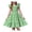 Green Floral, variant on Arshiner Girls Dresses Double Pleated Sleeve Square Neck Off Shoulder with Pockets Tween Sundress