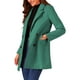 thumbnail image 4 of Abrigo de trench de longitud media con cinturón y doble botonadura para mujer Inspire Chic en verde, 4 of 8