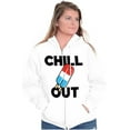 thumbnail image 3 of Retro Chill Out Food Pun Popsicle Unisex Fleece Graphic Zip Up Hoodie Brisco Brands 5X, 3 of 5