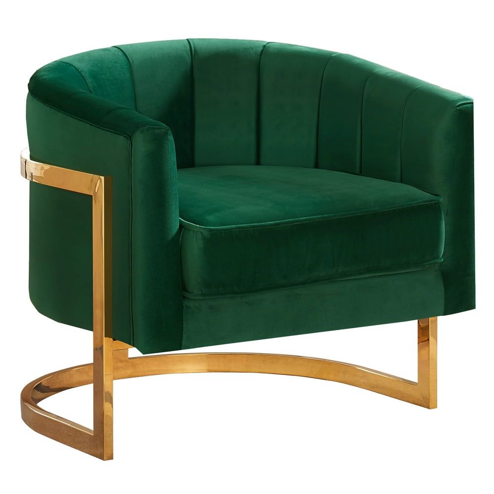 Carter Green Velvet Accent Velvet,StyleContemporary