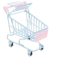 thumbnail image 4 of Miniature Shopping Cart Small Trolley Toy Desktop Storage Organizer Photo Prop, 4 of 8