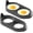 Gray(2PC), variant on Silicone Egg Rings for Cooking, 4 Pack Egg Molds with Leak-Proof Design, Non-Stick BPA Free Egg Cooker Rings, Heat Resistant up to 500 ° F, Dishwasher Safe Orange