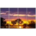 thumbnail image 2 of Champ Inondé Coloré au Coucher du Soleil - Paysage Art Mural sur Toile, 2 of 3