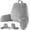Grey, variant on Adjustable Memory Foam Reading Pillow with Arms for Adults - Bed Rest Pillow with Lumbar & Neck Support, Soft Velvet Cover, Machine Washable, Deep Side Pocket & Carry Handle, Grey