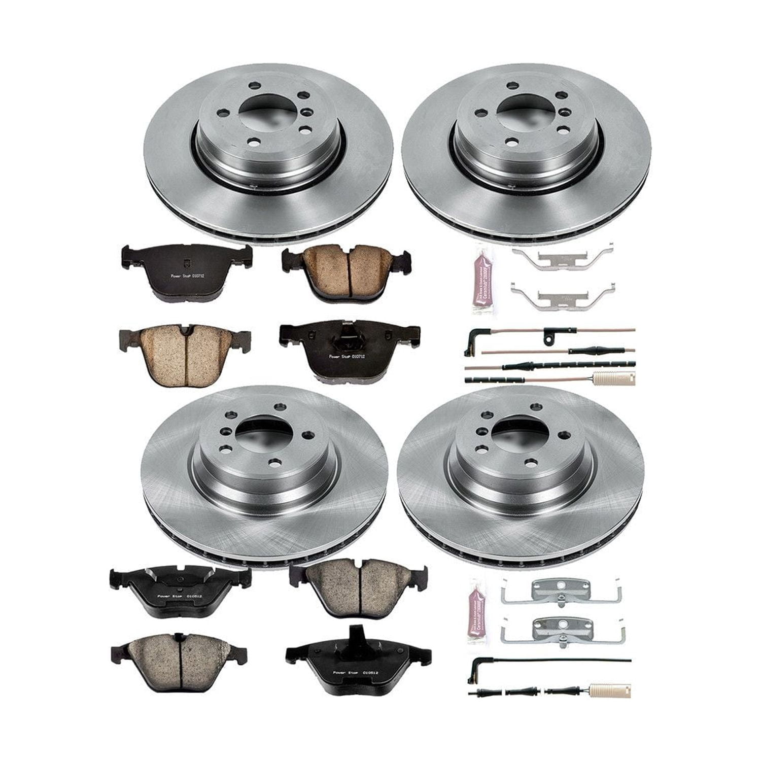 Power Stop Front and Rear Stock Replacement Brake Pad and Rotor Kit KOE4479