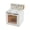 White, variant on Restaurantware Cupcake Carrier 100 Pack of 3.5 x 3.5 x 3.5 Inches with Window Paper Single Cupcake Box Dessert Packaging Box with Handle for Bakery Transport and Display