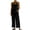 Black, variant on hoksml Women's 2 Piece Linen Cotton Set, Vacation Outfits for Women, Cami Top and Wide Leg Pants