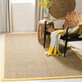 thumbnail image 4 of SAFAVIEH Natural Fiber Arbor Bordered Area Rug, Natural/Gold, 8' x 10' - Large - Coastal Design, Natural & Gold, Seagrass, Ideal for Entryway, Kitchen, Living Room, Office, 4 of 12