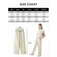thumbnail image 4 of Rolanko Girls Wide Leg Sweatpants Straight Pants for Kids Girls Trousers with Pockets Sweats 4-14 Years, 4 of 5