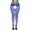 Blue, variant on Women Fishnet Stockings Sheer Transparent Pantyhose Hosiery Thigh High Socks Red One Size