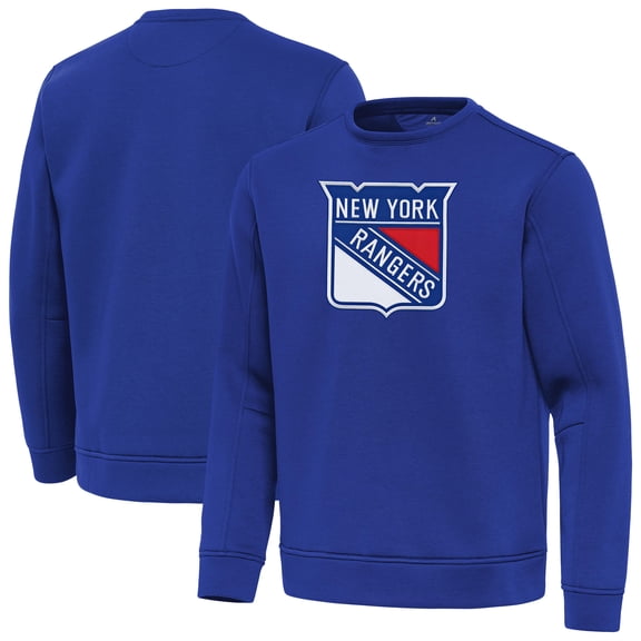 Men's Antigua Royal New York Rangers Relevant Lightweight Pullover Sweatshirt