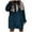 Navy, variant on Women's Autumn Long Sleeve Side Opening Solid Color Extended Pocket Hooded Drawstring Casual Skirt Hoodie Pink,L