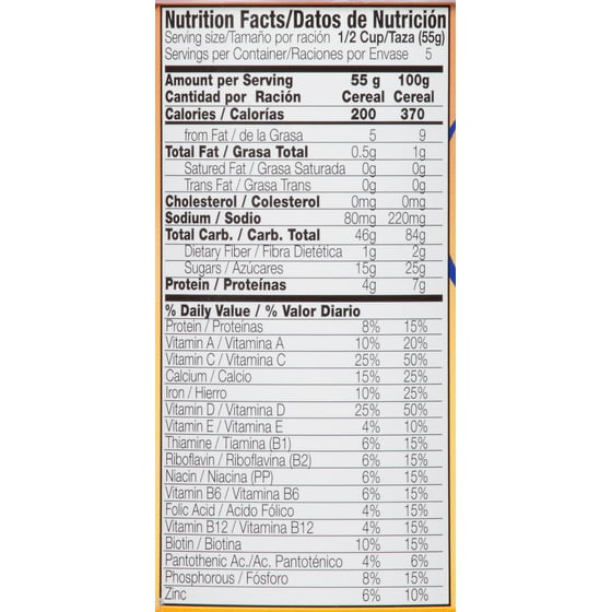 Nestle Honey Stars Nutrition Facts - NutritionWalls
