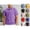 Purple, variant on RTKFRFLM Youth Kids Quarter Zip Polo Shirt Classic Solid Color Collared Short Sleeve Gentleman Dress Blouse Tee Top 3-14Y