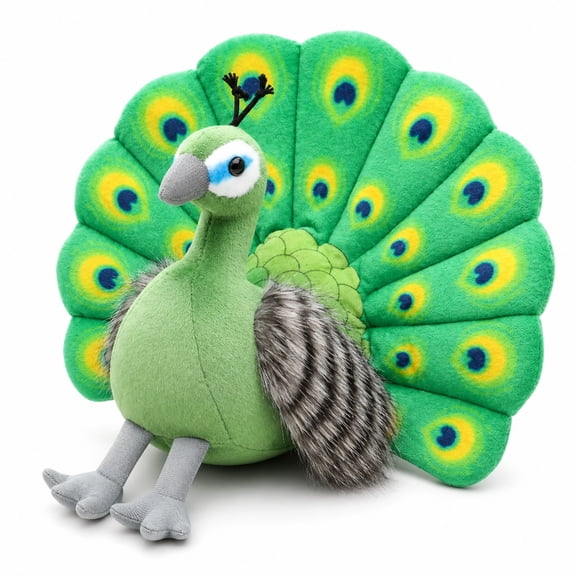 Peacock Plush Decor, Soft Stuffed Bird Doll for Sofa Bedroom Shelf Display