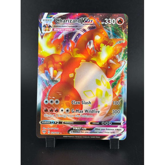 Collectible Pokémon Charizard VMAX 2020 Darkness Ablaze 20/189 Holo RRR Trading Card