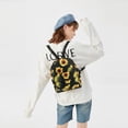 thumbnail image 5 of Sunflowers Printing Mini Backpack，Small Backpack Purse For Women,Rope Crossbody Shoulder Bag (Black Sunflower), 5 of 8