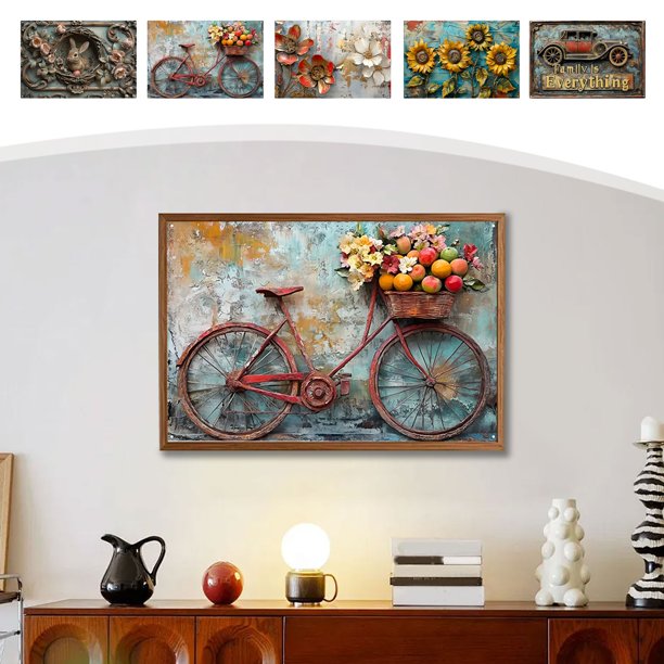Decoración de Pared Tridimensional de Chapa Metálica | Resistente Al Agua y a Las Quemaduras Solares | Hierro Forjado | Multicolor | 30 X 20 X 0,5 Cm | 1 Unidad