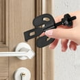 thumbnail image 6 of NIAIZEK Lightweight Black Portable Door Lock for Home Security and Hotel Door Stop Use, 6 of 8