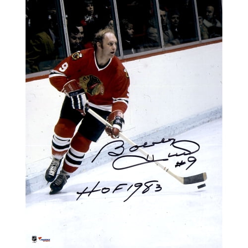 Bobby Hull Chicago Blackhawks Fanatics Authentic Autographed 8'' x 10'' Red Jersey Skating Photograph with HOF 1983... by Fanatics Authentic
