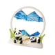 thumbnail image 2 of Figura de panda con arena en movimiento, arte artístico, manualidades, paisaje, arena dinámica 3D Azul, 2 of 9