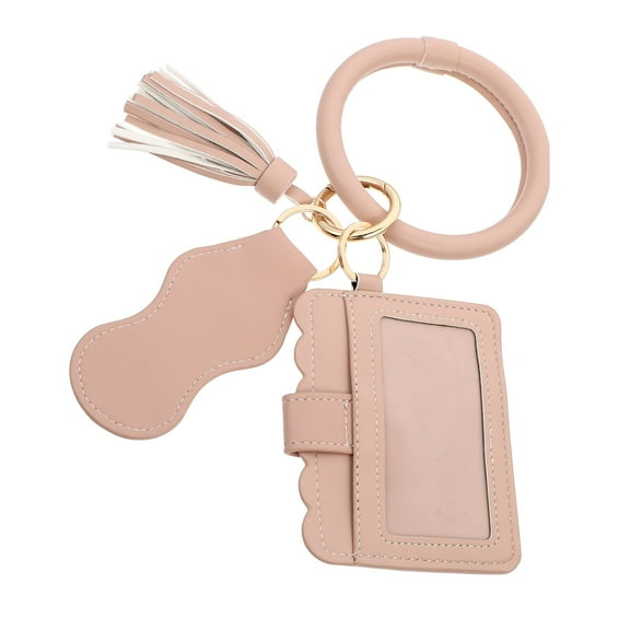 Id Badge Holder Retractable Leather Lipstick Bag Card Storage Travel Miss