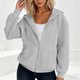 thumbnail image 4 of Neewe Hoodies Shirts for Women Early Fall Long Sleeve Tops Plain Outfits Tops Fashion Full Zip Tees 2025, 4 of 7