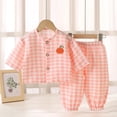 thumbnail image 1 of Conjunto de ropa de dormir de algodón de nube para niños, ropa de hogar con estampado de dibujos animados para niños y niñas, traje de dos piezas, cárdigan para primavera, otoño y verano, 1 of 5