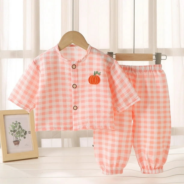 Conjunto de ropa de dormir de algodón de nube para niños, ropa de hogar con estampado de dibujos animados para niños y niñas, traje de dos piezas, cárdigan para primavera, otoño y verano