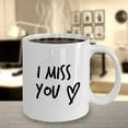 thumbnail image 2 of I Miss You 11oz Coffee or Tea Mug White with simple handwritten style design with cute Love Heart, 2 of 5