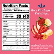 Amara Organic Smoothie Melts, Mixed Red Berries, Baby & Toddler Snacks, No Added Sugar, Baby Food Stage 2, 1 oz Bag
