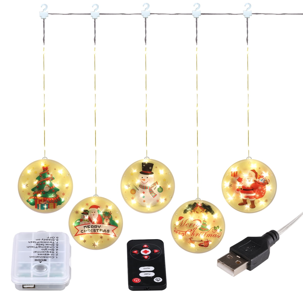 Details about   Window Curtain String Light With Waterproof Battery Box Fairy Light Remote 