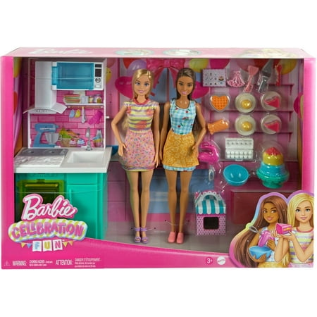 Barbie - Celebration Fun Baking & Kitchen with Dolls Playset