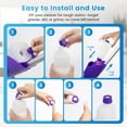 thumbnail image 7 of Abeden Refillable Bottle for swif--fer Wet Jet Mop - 500ML Leak-Proof HDPE Empty Cleaner Solution Bottle with 5 Silicone Gaskets & 1 Funnel Wood Care & Pet Safe, Eco-Friendly, 7 of 7