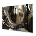 thumbnail image 2 of Designart "Captivating Marble Gold and Black III" Abstract Marble Metal Art Print, 2 of 4