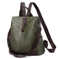 thumbnail image 1 of TFixol 2022 Sac à Dos de Voyage Rétro pour Femmes en PU avec Design Anti-Vol, Multiples Poches, Imperméable et Durable pour Usage Quotidien, Vert, 1 of 6