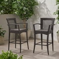 thumbnail image 3 of GDF Studio Hartly Outdoor Wicker 30 Inch Barstools, Multibrown, Set of 2, 3 of 6