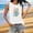 White, variant on ITSAME Womens Crewneck Tank Tops Flower Print Sleeveless Blouse Breathable Summer Casual Tops White Size 2XL