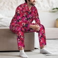 thumbnail image 7 of Picia Orchids Flowers Pattern Men’s Long-Sleeve Sleepwear Set - Soft 2-Piece Loungewear with Pockets, Comfy PJs for Relaxing Nights-X-Large, 7 of 7