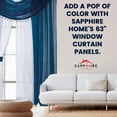 thumbnail image 3 of Sapphire Home Complete Window Sheer Curtain Panel Set with 4 Attached Panels 55x63 Each and 2 Valances with Beads and 2 Tiebacks - Easy Installation- Navy and White, 3 of 7