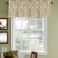 thumbnail image 3 of Pink Rose Curtain Valances for Windows, Kitchen Valance Window Treatments Panel 2 Pack, Romantic Botanical Floral Flowers Leaves Rod Pocket Short Curtains for Bathroom Bedroom 42 x 18 Inch, 3 of 8