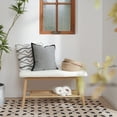 thumbnail image 4 of StorageWorks Tufted Fabric Bench, Entryway Bench with Shoe Storage Shelf, White, 4 of 9