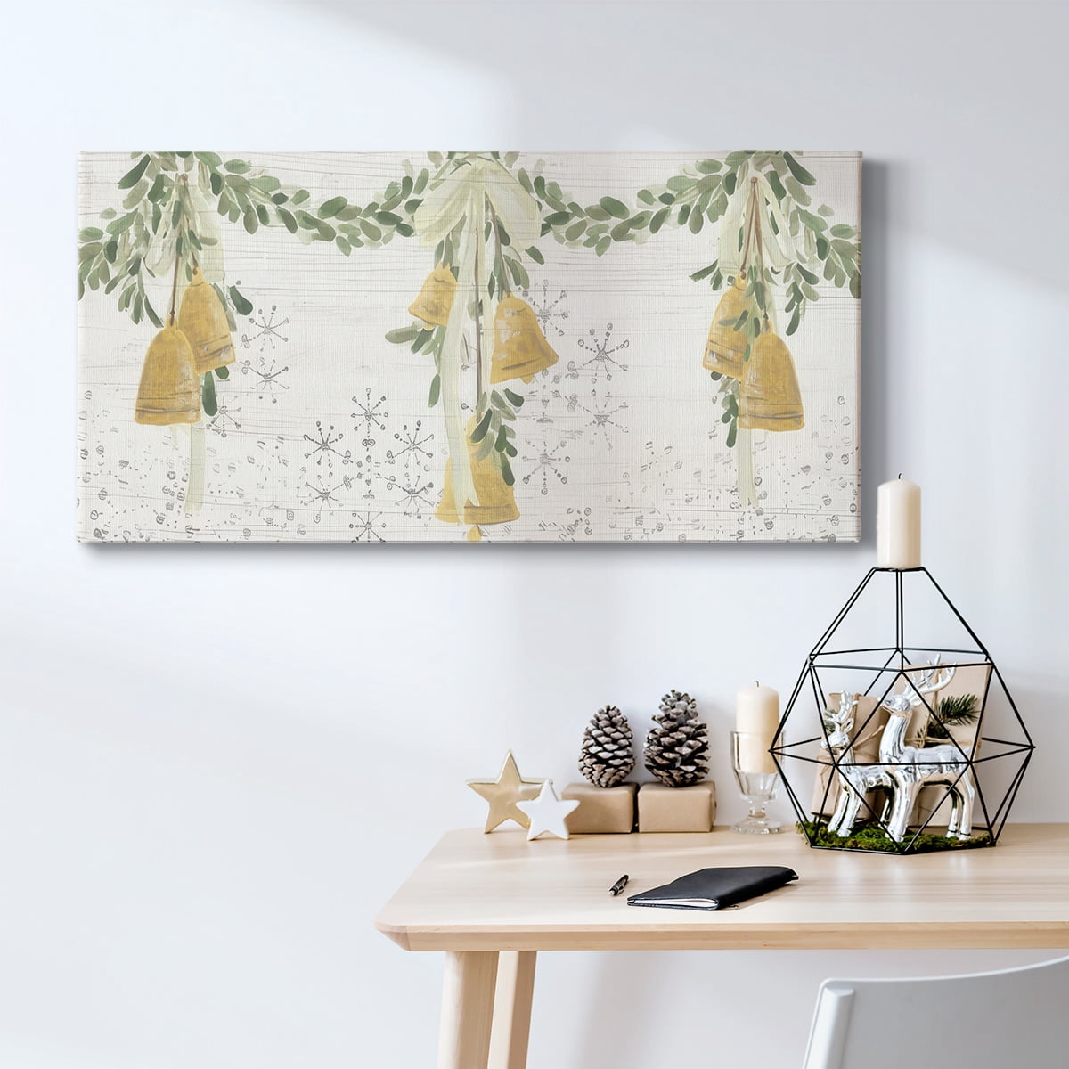 Weathered Aspen Wreath Collection D- Gallery Wrapped Canvas